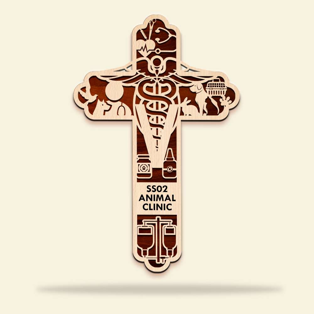 Veterinarian Personalized 3D 2-Layered Wood Art - Wood Sign - GoDuckee