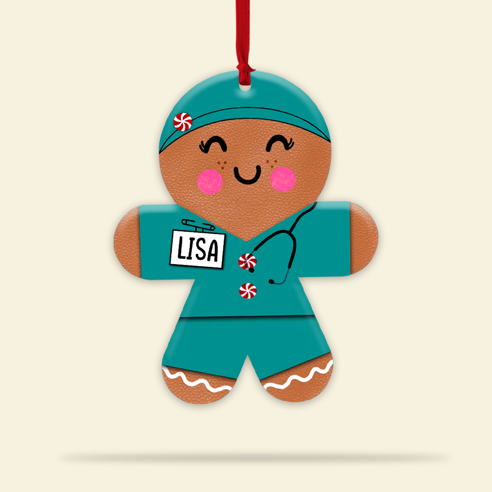 Nurse In Uniform, Personalized Shape Acrylic Ornament Christmas Gift - Ornament - GoDuckee