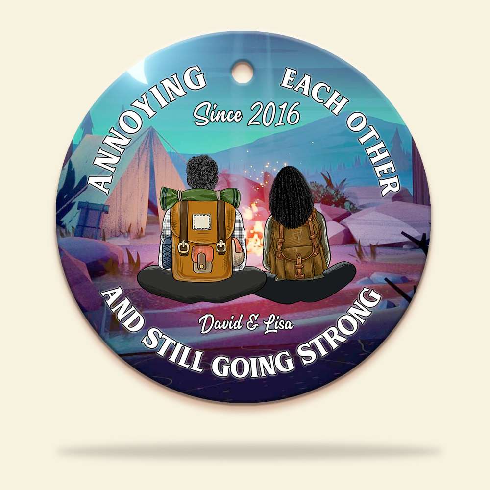Camping Couple Annoying Each Other And Still Going Strong Personalized Ornament - Ornament - GoDuckee