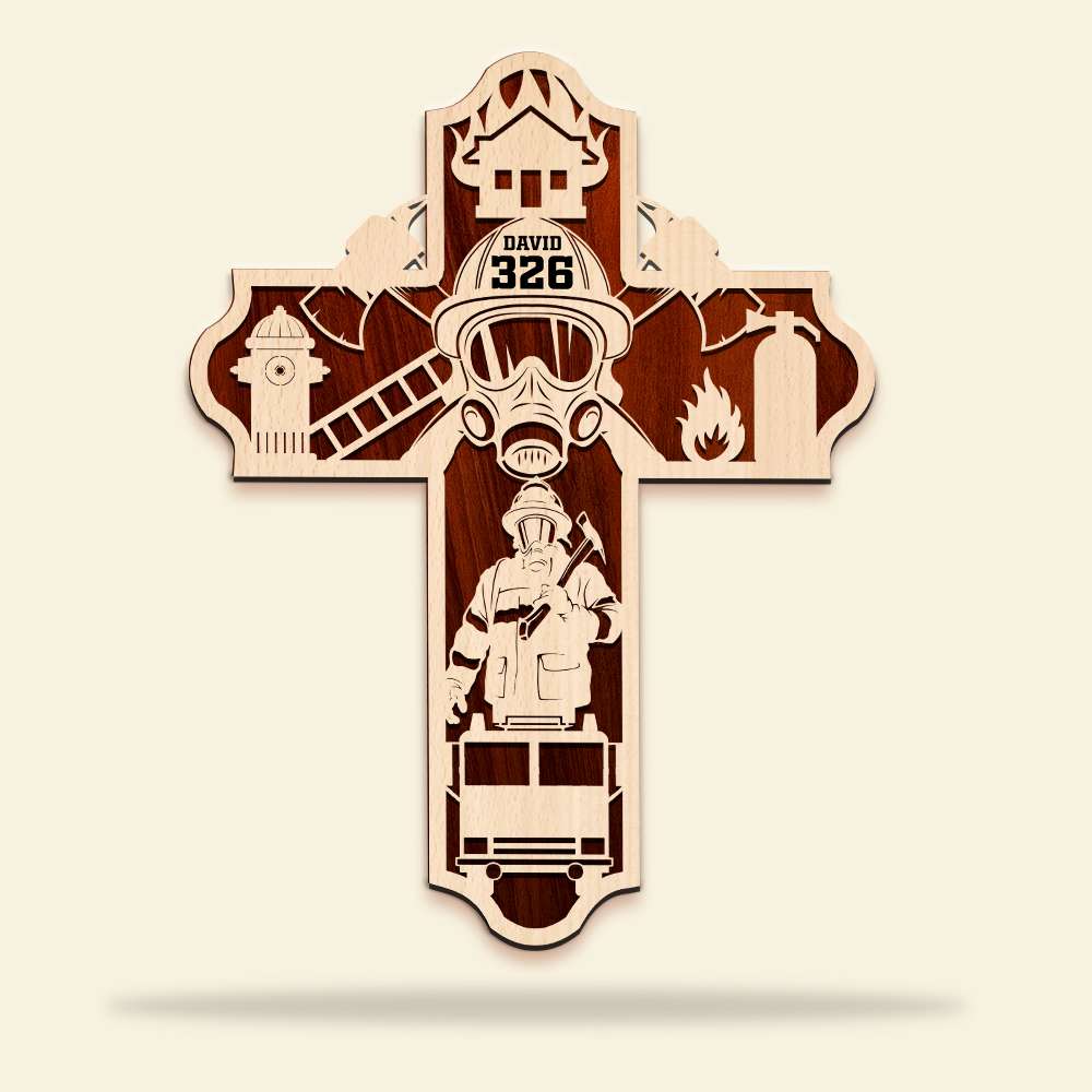 Firefighter Personalized 3D 2-Layered Wood Art PW-2LWAAR- 4NTHI2912 - Wood Sign - GoDuckee