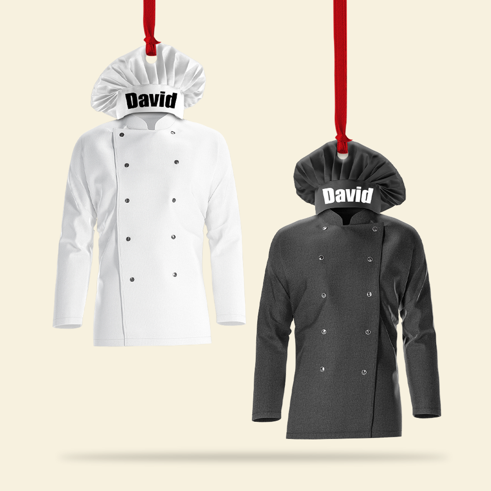 Chef Coat Uniform, Personalized Acrylic Shape Ornament Christmas Gift For Chef - Ornament - GoDuckee