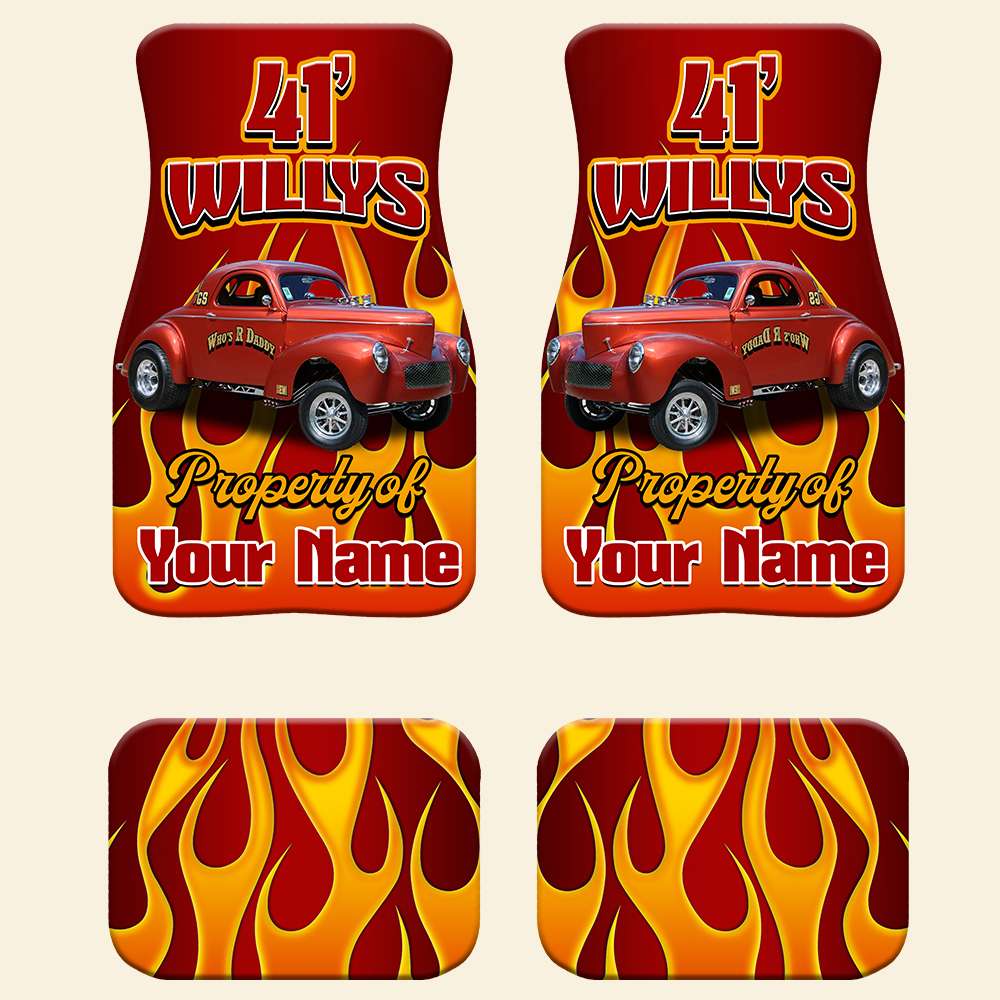 Custom Car Hot Rod Car Mats Your Property - Doormat - GoDuckee