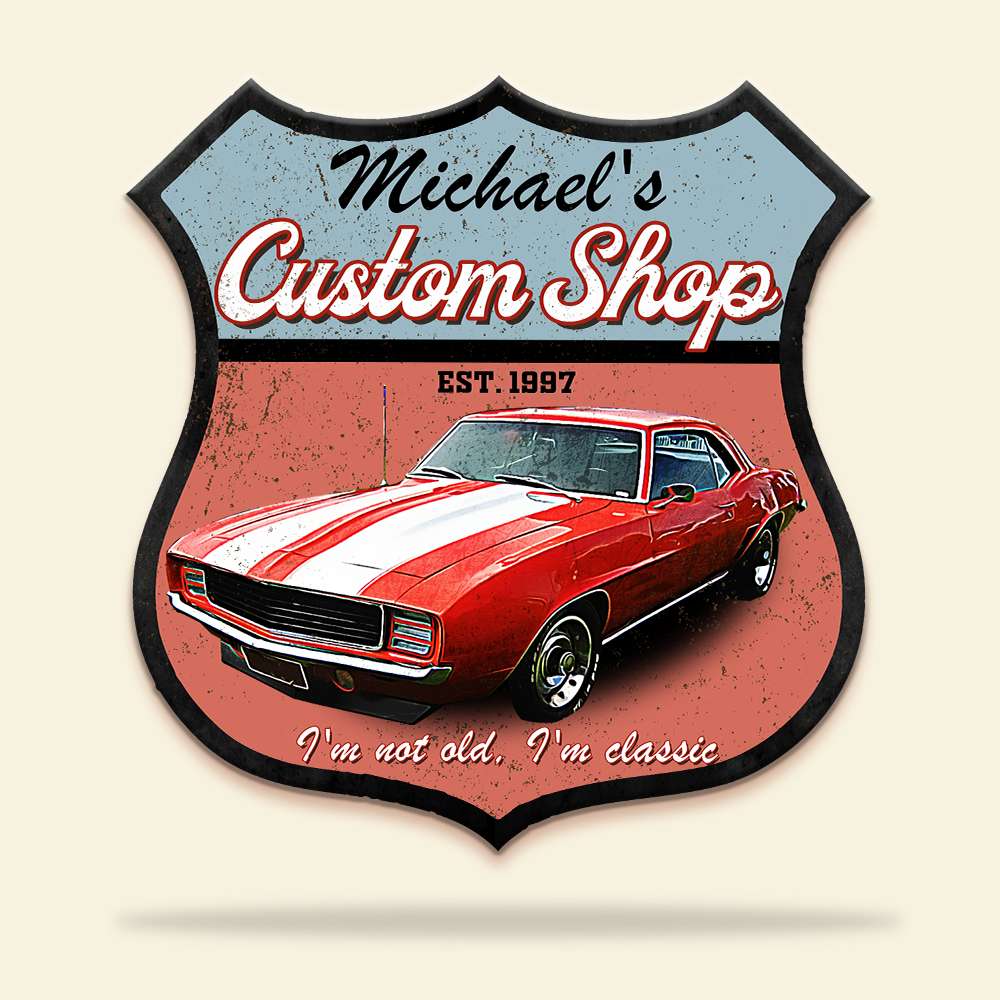 Shape Doormat - Custom Muscle Car Photo - I'm Not Old I'm Classic - Doormat - GoDuckee