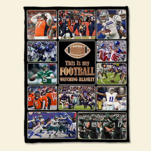 This Is My Football Watching Blanket, Custom Photo Gift For Football Fans & Player - Blanket - GoDuckee
