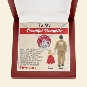 Firefighter You Are Such A Beautiful Girl Personalized Love Knot Necklace - Jewelry - GoDuckee