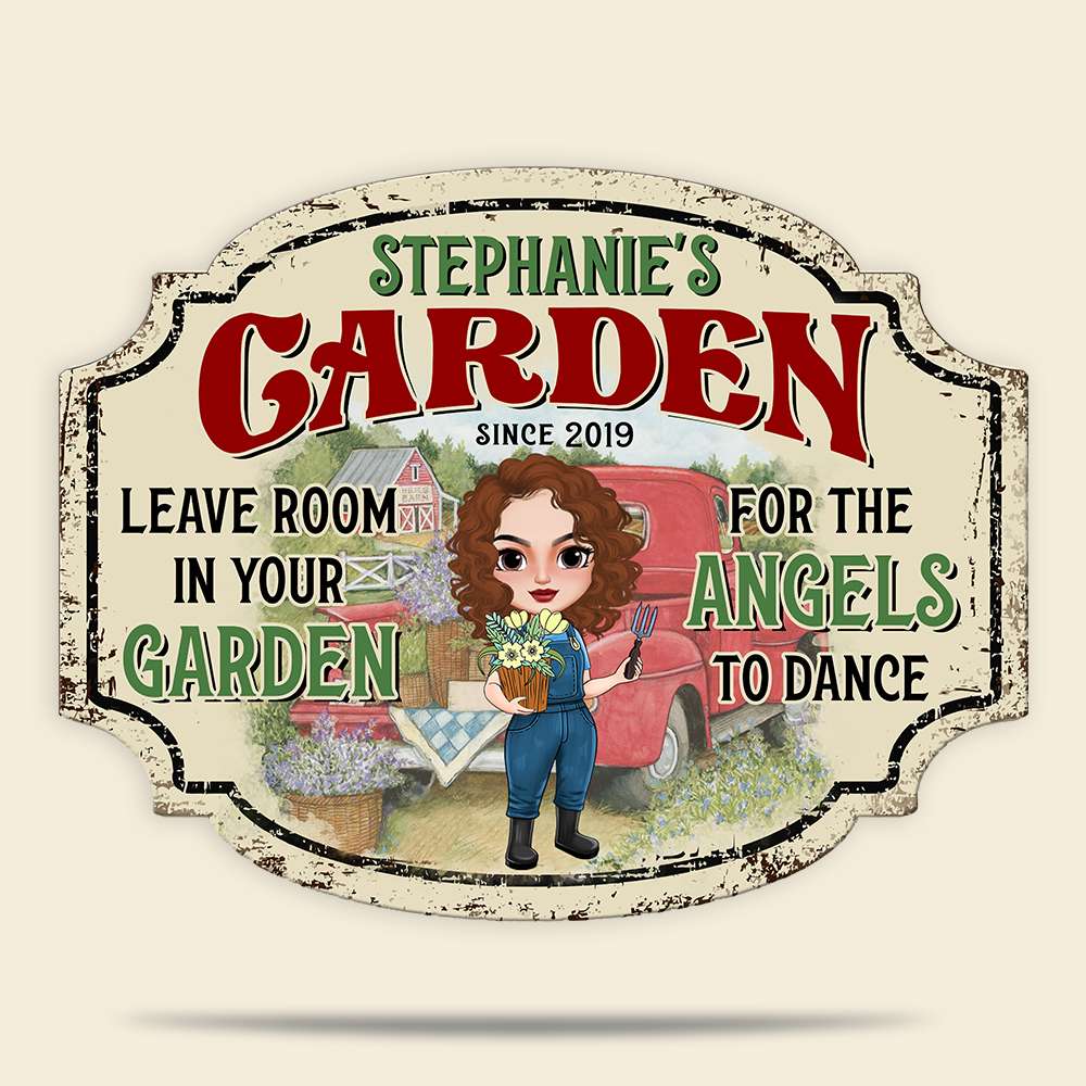 Leave Room In Your Garden Personalized Gardening Metal Sign - Metal Wall Art - GoDuckee