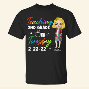 Teacher Teaching On Twosday 2-22-22 Personalized Shirts - Shirts - GoDuckee