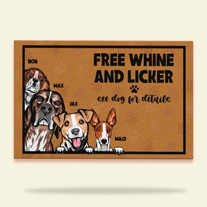 Free Whine And Licker See Dog For Details, Dog Lover - Doormat - GoDuckee