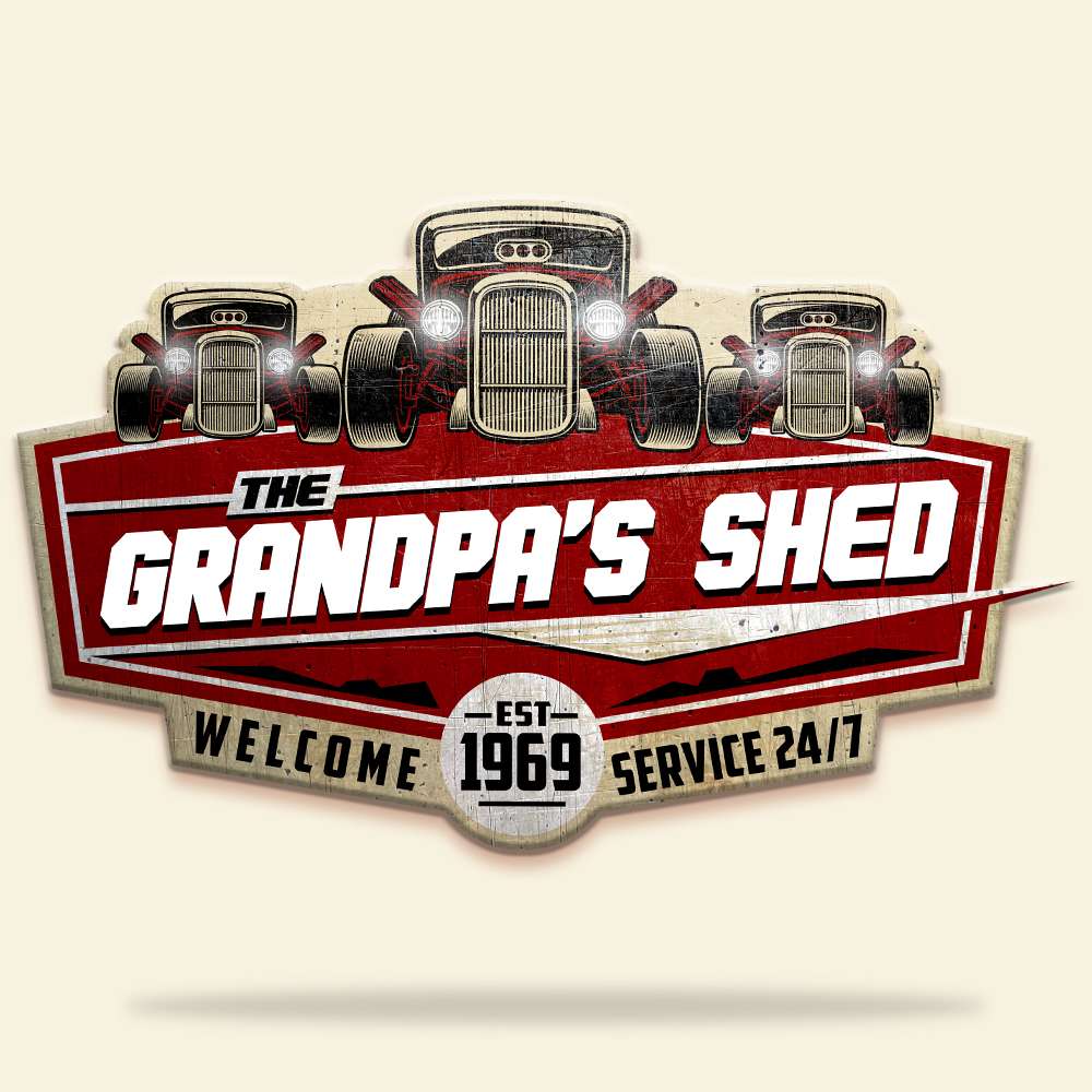 Personalized Hot Rod Cut Metal Sign Welcome Service 24/7 - Metal Wall Art - GoDuckee