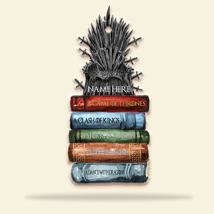 Thrones with Novel , Personalized Christmas Ornament, Christmas Gift For Fans - Ornament - GoDuckee