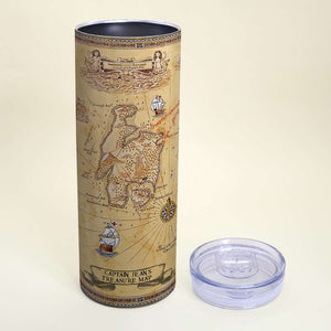 Treasure Island Map Robert Louis Stevenson Personalized Tumbler Cup - Tumbler Cup - GoDuckee