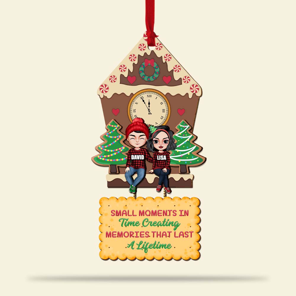 Couple Memories That Last A Lifetime, Personalized Wood Ornament - Ornament - GoDuckee