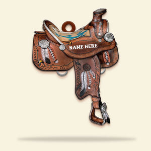 Western Saddle Personalized Christmas Ornament Gift For Cowgirl, Horse Lovers - Ornament - GoDuckee
