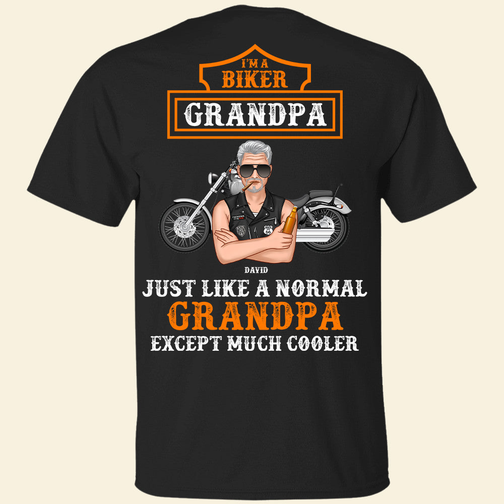 Personalized Biker Shirts Man and Bike I'm a Biker Grandpa - Shirts - GoDuckee