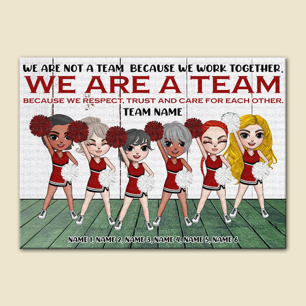 Personalized Cheerleading Girl Poster - We Are A Team Because We Respect Trust And Care For Each Other - Poster & Canvas - GoDuckee
