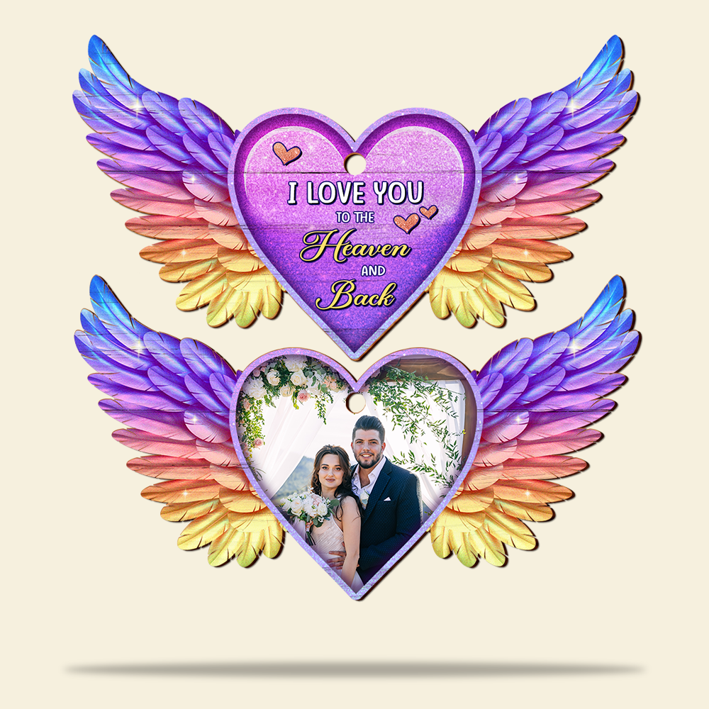 I Love You To The Heaven And Back Custom Heaven Couple Wind Chimes, Christmas Tree Decor - Wind Chimes - GoDuckee