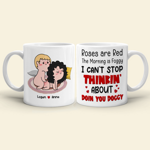 Roses Are Red, Personalized Mug, Gift For Naughty Couple - Coffee Mug - GoDuckee