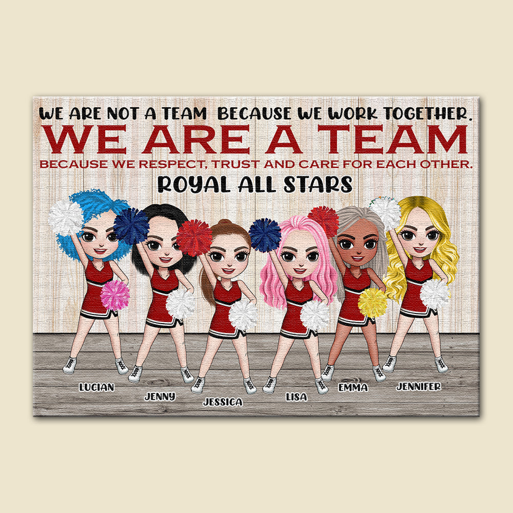 Personalized Cheerleading Girls Poster - We Are A Team Because We Respect Trust And Care For Each Other - Poster & Canvas - GoDuckee