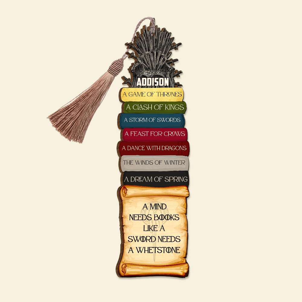 Book A Mind Needs Books Like A Sword Needs A Whetstone Personalized Wooden Bookmark - Bookmarks - GoDuckee