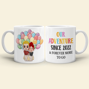 Personalized Couple Gift, Anniversary Couple Cheer White Mug, Gift For Couple - Coffee Mug - GoDuckee