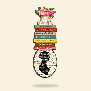Book Society Of Obstinate Headstrong Girl Personalized Wooden Bookmark - Bookmarks - GoDuckee