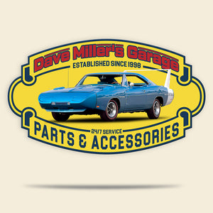 Custom Muscle Car Metal Sign - Parts & Accessories - Metal Wall Art - GoDuckee