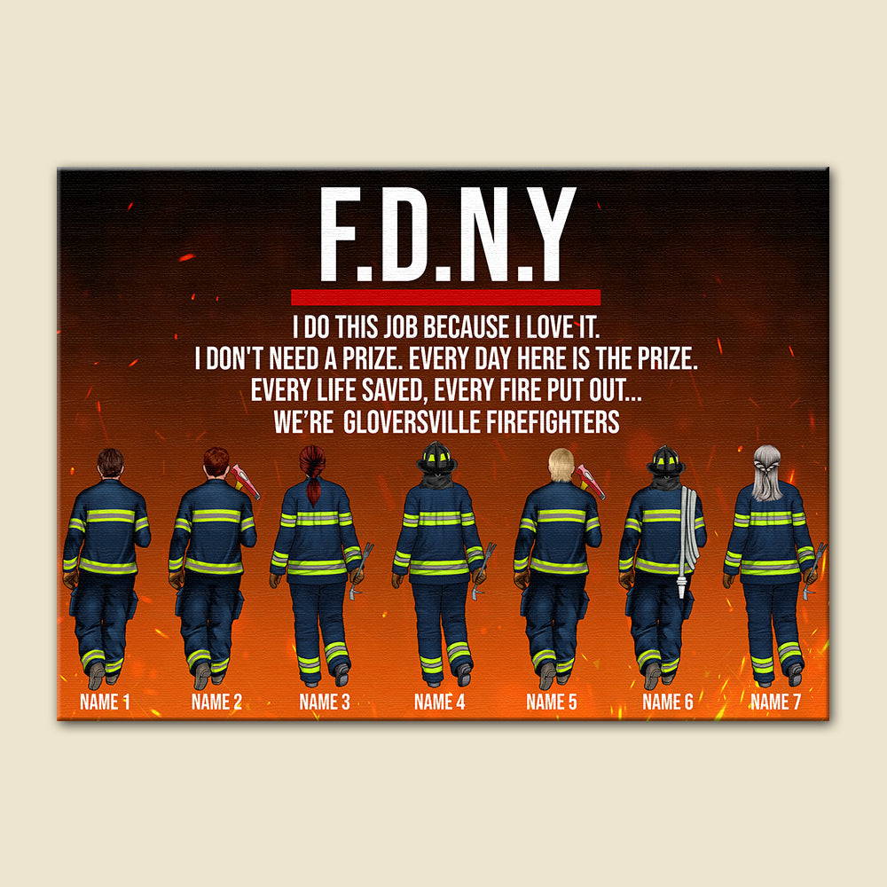 Personalized Firefighter Brother & Sister Poster - I Do This Job Because I Love It - Poster & Canvas - GoDuckee