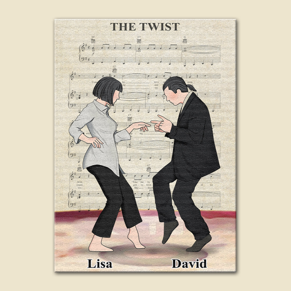 Personalized Dancing Couple Poster - The Twist Song - Vintage - Poster & Canvas - GoDuckee