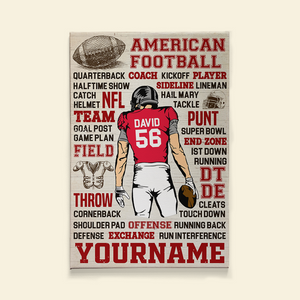 Football Player Slang Terms Personalized Wall Art - Poster & Canvas - GoDuckee