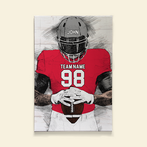 Football Player Canvas Poster - Poster & Canvas - GoDuckee