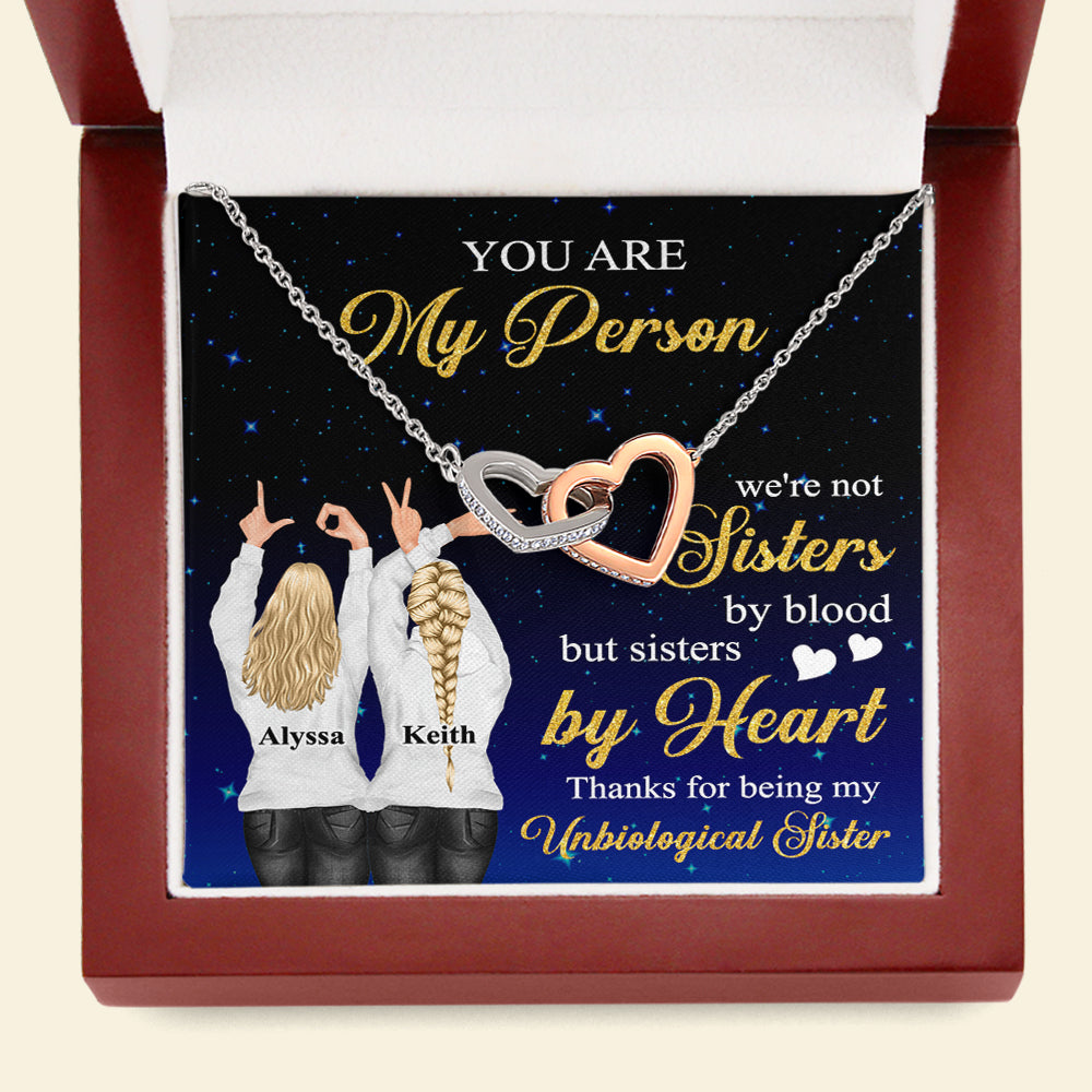 Friends You Are My Person Personalized Interlocking Hearts Necklace - Jewelry - GoDuckee