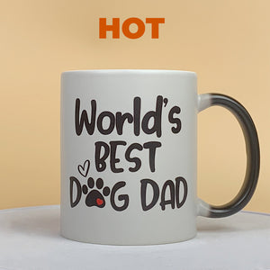 World's Best Dog Dad Personalized Dog Magic Mug - Magic Mug - GoDuckee