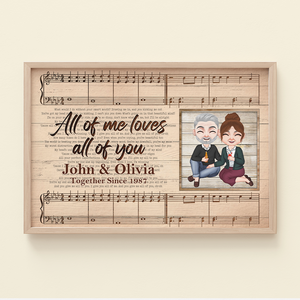All Of Me Loves Al Of You, Anniversary Couple Canvas Poster - Poster & Canvas - GoDuckee