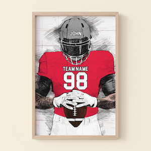 Football Player Canvas Poster - Poster & Canvas - GoDuckee