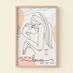 All Of Me Love All Of You, Couple Kissing Happy Valentine's Day Canvas Poster - Poster & Canvas - GoDuckee