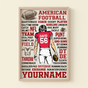 Football Player Slang Terms Personalized Wall Art - Poster & Canvas - GoDuckee