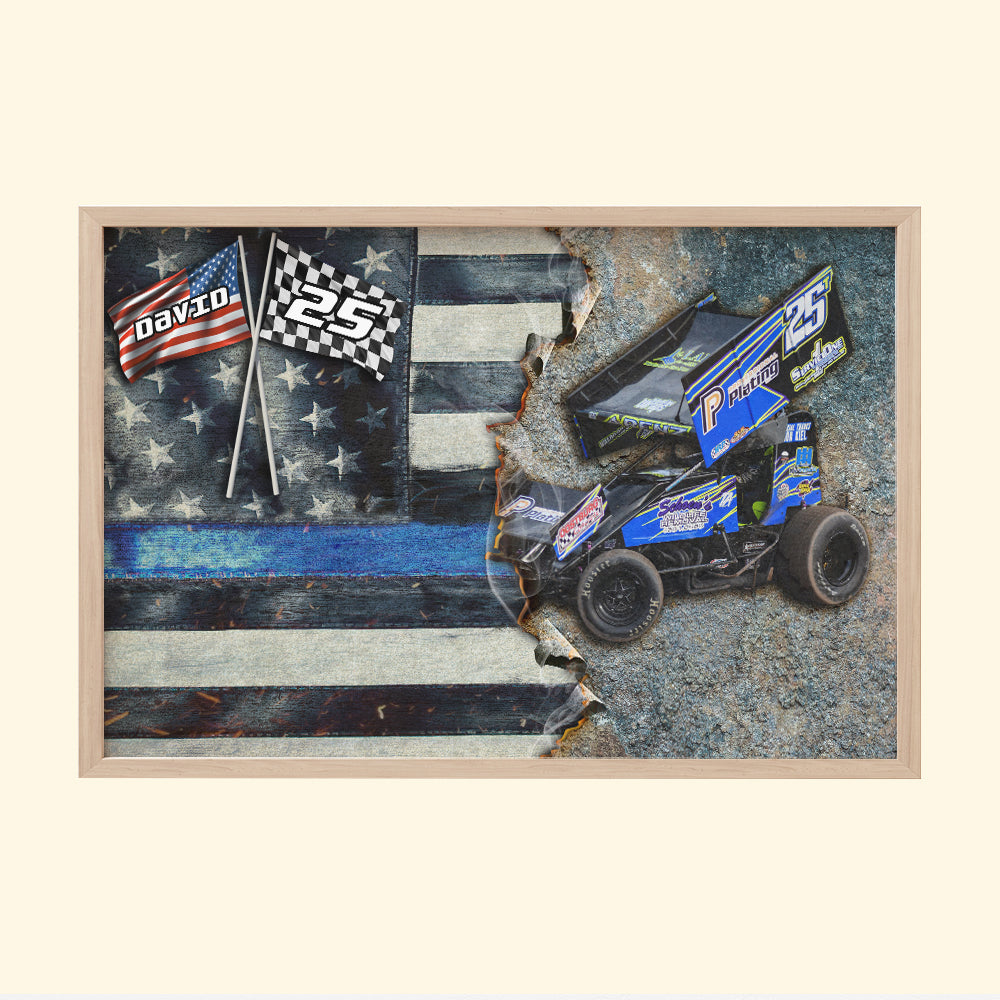 Custom Dirt Track Racing Canvas Print Gift For Racing Lovers - Poster & Canvas - GoDuckee