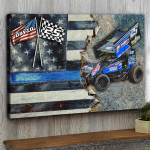 Custom Dirt Track Racing Canvas Print Gift For Racing Lovers - Poster & Canvas - GoDuckee