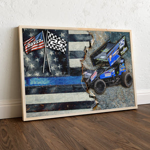 Custom Dirt Track Racing Canvas Print Gift For Racing Lovers - Poster & Canvas - GoDuckee