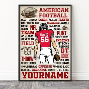 Football Player Slang Terms Personalized Wall Art - Poster & Canvas - GoDuckee