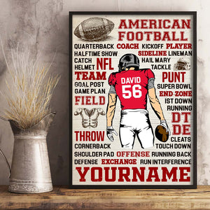 Football Player Slang Terms Personalized Wall Art - Poster & Canvas - GoDuckee