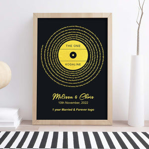 Personalized Music Lyrics, Couple Music Lover Canvas Poster - Poster & Canvas - GoDuckee
