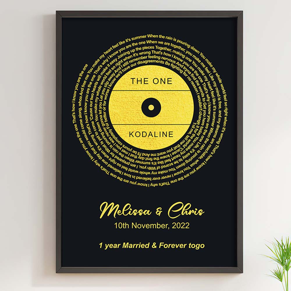 Personalized Music Lyrics, Couple Music Lover Canvas Poster - Poster & Canvas - GoDuckee