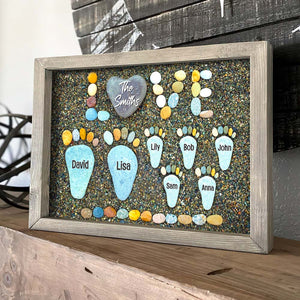 Family Footprint Love Personalized Canvas Print - Poster & Canvas - GoDuckee