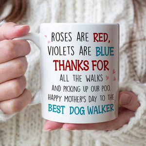 The Best Dog Walker, Dad Mom Pet Lover Personalized Coffee Mug White Mug, Gift For Dad Mom - Coffee Mug - GoDuckee