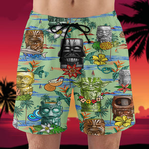 Shirt and Shorts - Aloha You Must - Tiki Pattern - Hawaiian Shirts - GoDuckee