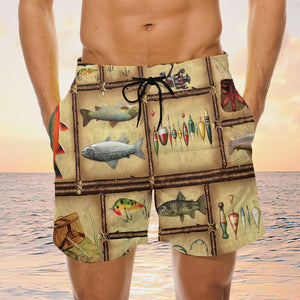 Hawaiian Shirt & Men Beach Shorts - Custom Name - Fishing Colorful Fish - Hawaiian Shirts - GoDuckee