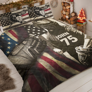 Lacrosse Man Personalized Quilt Bed Set - Quilts & Comforters - GoDuckee