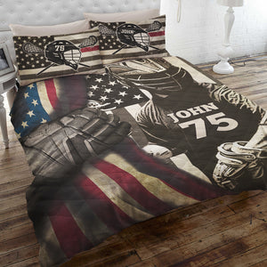 Lacrosse Man Personalized Quilt Bed Set - Quilts & Comforters - GoDuckee
