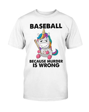 Hockey Because Murder Is Wrong Shirts - Shirts - GoDuckee